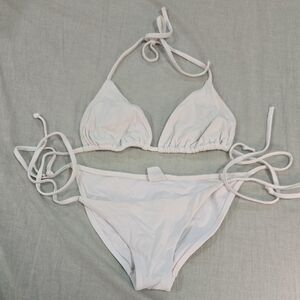 Becca By Rebecca Virtue White Triangle Bikini Set